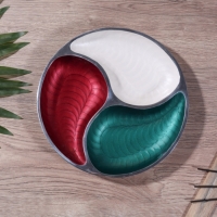 Менажница "Триколор" алюминий 28х28х4 см