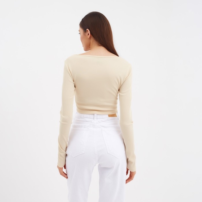 Лонгслив женский MIST, размер 44-46, цвет бежевый Лонгслив женский MIST, размер 44-46, цвет бежевый