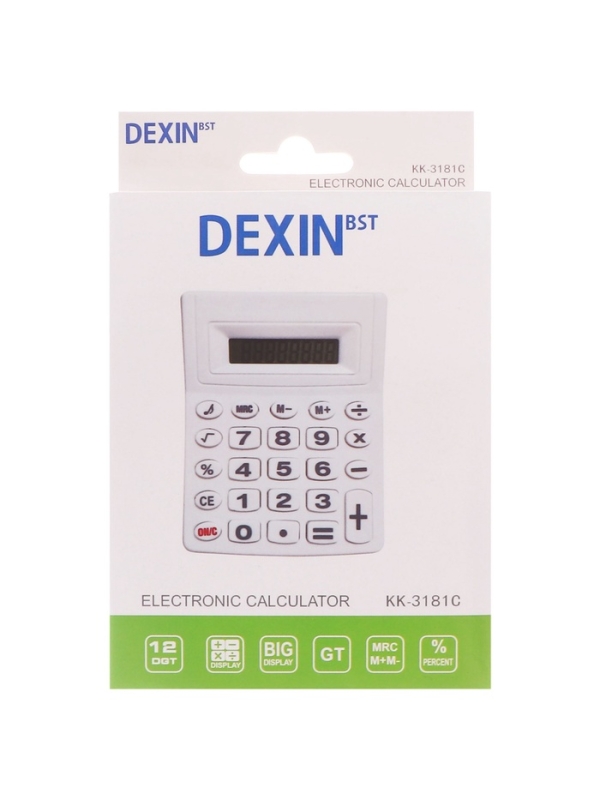Калькулятор настольный 08-разрядный, белый
