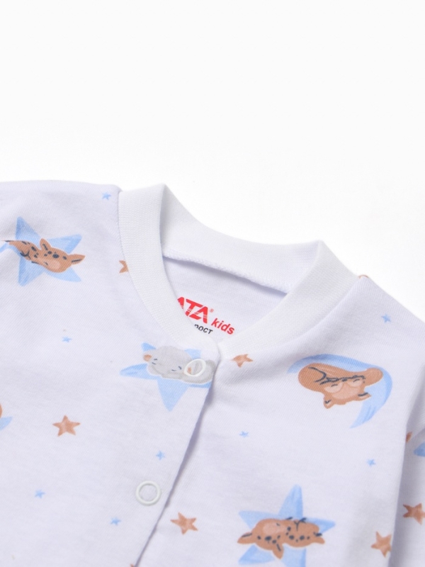 Кофточка детская ATA kids &laquo;Сон&raquo;, молочная/голубая, рост 62