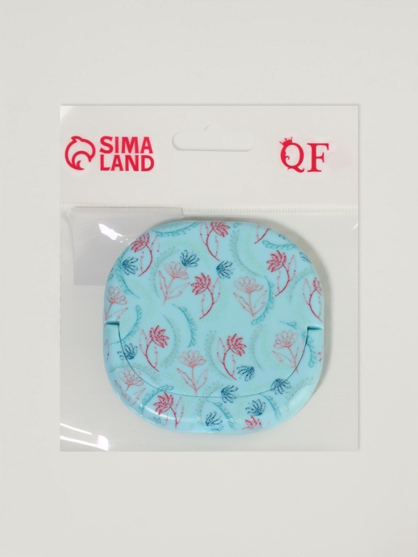 Зеркало карманное &laquo;Узор&raquo;, с подставкой, 8 &times; 8 см, цвет МИКС