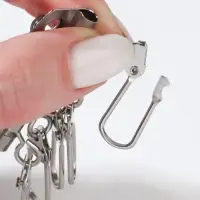 Основа для ключницы, 6 карабинов, 44 &times; 50 мм, цвет серебряный