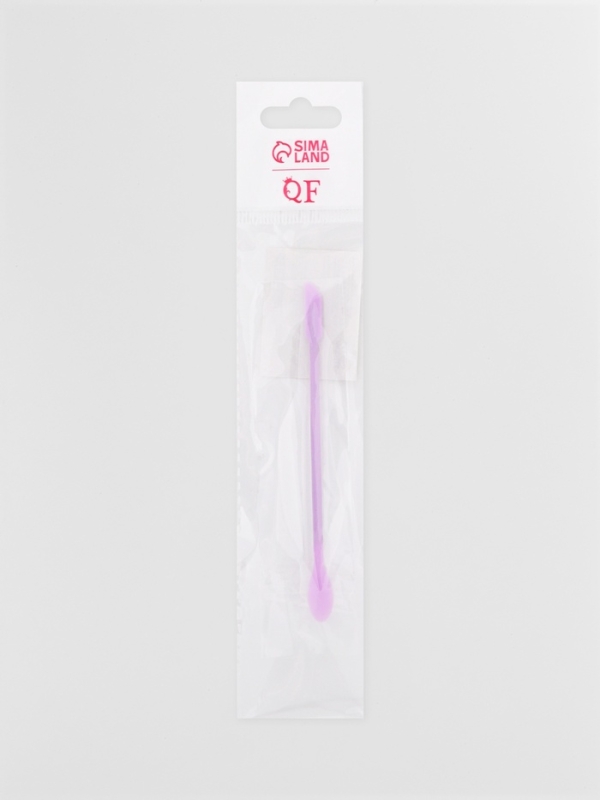 Спатула д/косметических средств 2сторонняя 10,5см силикон МИКС пакет QF