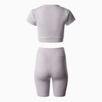 Костюм женский  MINAKU (топ,велосипедки), цвет светло-серый, р-р 42