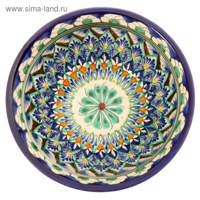 Коса Риштанская Керамика "Узоры", 18 см, большая,  микс