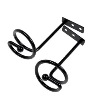 Крючок - держатель для штор на стену CAPPIO KS044, металлический, цвет черный, 2 шт