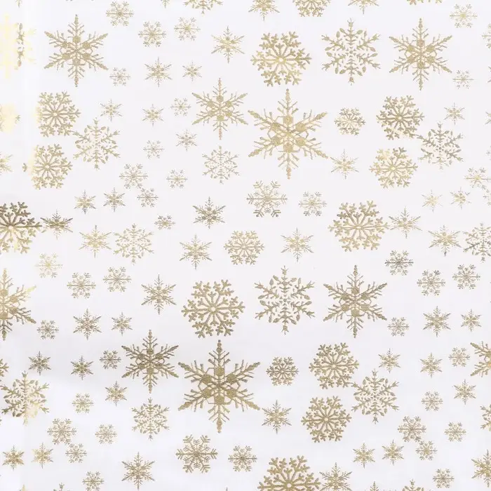 Бумага упаковочная тишью, новогодняя упаковка "Снежинки",50 х 66 см.