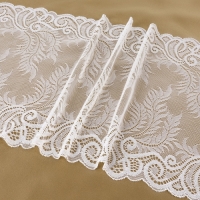 Кружевная эластичная ткань, 225 мм × 2,7 ± 0,5 м, цвет белый Кружевная эластичная ткань, 225 мм × 2,7 ± 0,5 м, цвет белый