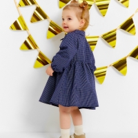 Платье Крошка Я "Клетка", рост 74-80, синий