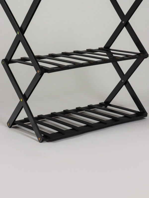 Подставка для цветов Greengo, 5 полок, 50 &times; 25 &times; 89 см, напольная, бамбук, чёрная