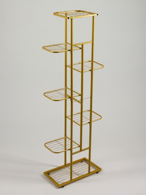 Подставка для цветов Greengo, 7 полок, 43 &times; 22 &times; 126 см, напольная, металл, цвет золотой