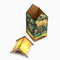 Подарочный новогодний набор: чайный домик и кружка &laquo;Новый год: Наслаждайся и думай о чуде&raquo;