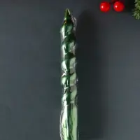 Свеча витая "LUXURY" 25*180 мм, лакированная, зеленая