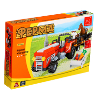 Конструктор Ферма «Трактор с животными», 215 деталей Конструктор Ферма «Трактор с животными», 215 деталей