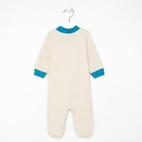 Комбинезон детский на молнии, цвет молочный/лео, рост 68 см Комбинезон детский на молнии, цвет молочный/лео, рост 68 см