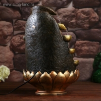 Фонтан настольный от сети, подсветка "Ганеша в храме" бронза 40х25х25 см Фонтан настольный от сети, подсветка "Ганеша в храме" бронза 40х25х25 см