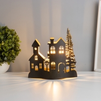 Светильник "Вечерний город" LED 3хААА черный 10,8х19,5х20см Светильник "Вечерний город" LED 3хААА черный 10,8х19,5х20см