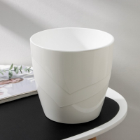 Кашпо для цветов со вставкой &laquo;Грация&raquo;, 4.5 л, белое