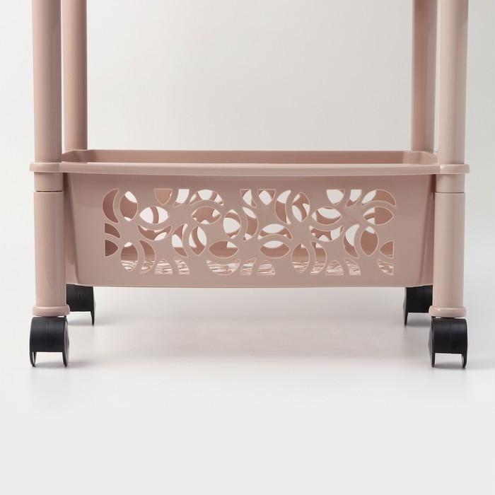 Этажерка напольная 3-х секционная Prima, на колёсиках, цвет МИКС