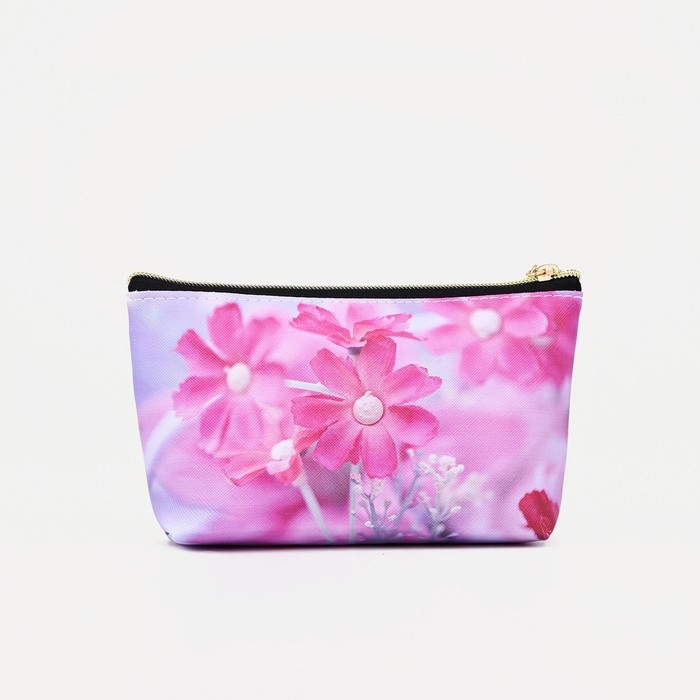 Косметичка на молнии, цвет белый/розовый/сиреневый