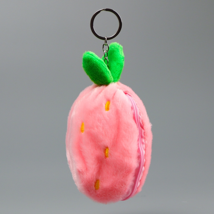 Мягкая игрушка &laquo;Зайка-клубника&raquo; на брелоке, 11 см