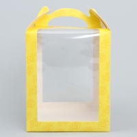 Коробка под торт, кондитерская упаковка, &laquo;Пасха&raquo;, 15 х 15 х 18 см