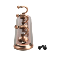 Вешалка ТУНДРА TVT002, металлическая, трёхрожковая, цвет медь