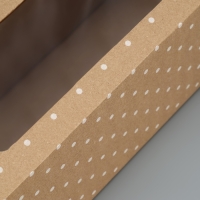 Коробка подарочная складная с PVC-окном, упаковка, &laquo;Горох &raquo;, 14 х 35 х 14 см