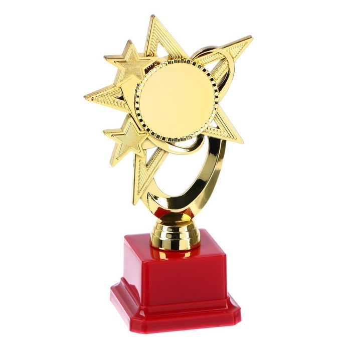 Наградная фигура &laquo;Звезда&raquo; C, подставка пластик красная, 17 х 9,5 х 6,3 см.
