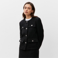 Жакет женский твидовый MIST р.42, черный