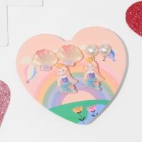 Набор клипс детских (3 пары) &laquo;Выбражулька&raquo; морская коллекция, цветной