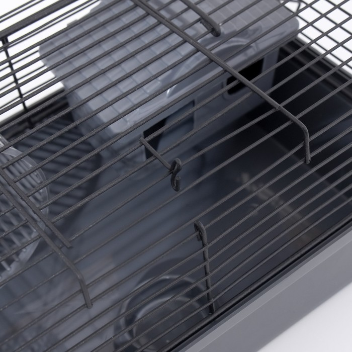 Клетка-мини для грызунов Клетка-мини для грызунов "Пижон" №1-1, с наполнением, 27 х 15 х 13 см, серая