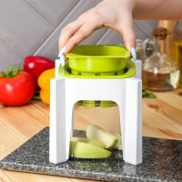 Овощерезка универсальная с контейнером Доляна, 3 сменные насадки и пушер, 14,5×14,5×21 см, цвет бело-зелёный Овощерезка универсальная с контейнером Доляна, 3 сменные насадки и пушер, 14,5×14,5×21 см, цвет бело-зелёный