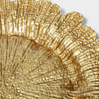 Тарелка - блюдо подстановочное Magistro «Сияние», d=33 см, цвет золотой Тарелка - блюдо подстановочное Magistro «Сияние», d=33 см, цвет золотой