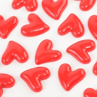 Кабошон &laquo;Сердечко&raquo;, набор 50 шт., размер 1 шт. &mdash; 2,6 &times; 2,6 &times; 0,3 см, цвет красный