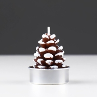 Набор свечи новогодние "Шишка", 3 шт, 4&times;6 см,