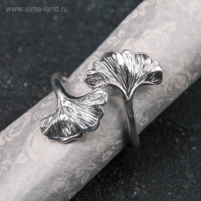 Кольцо для салфетки &laquo;Лотос&raquo;, 4&times;5 см, цвет серебряный