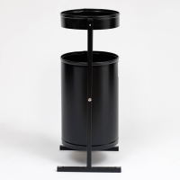 Урна уличная &laquo;Меркурий&raquo; 21 л, 32 х 70 х 28,5 см, черная, бак 0,6 мм