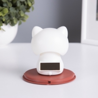 Маятник пластик от солнечной батареи "Кот Манэки-нэко беленький" 10х10х10,3 см