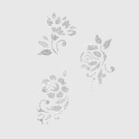 Термоаппликация из страз &laquo;Узор&raquo;, 10 шт на листе, цвет белый