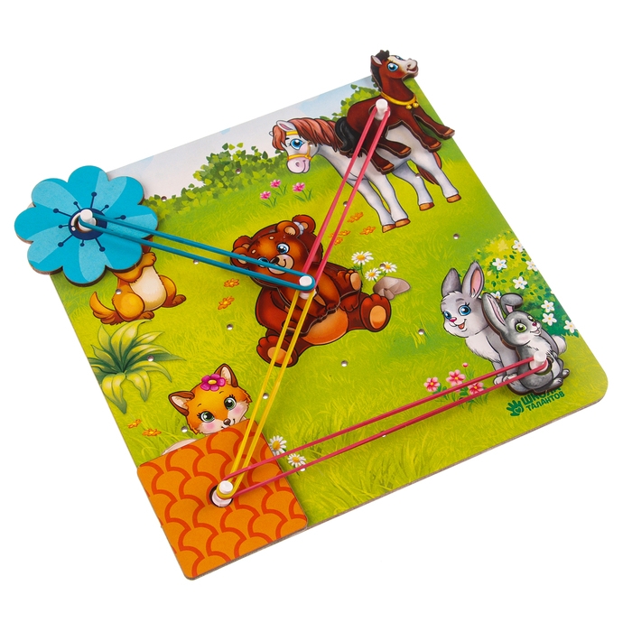 Геоборд с доп. элементами &laquo;Мамы и дети&raquo; 20&times;20 см