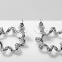 Серьги &laquo;Пружинка&raquo;, цвет серебро