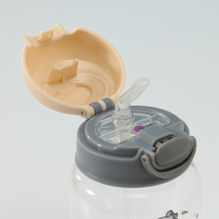 Бутылка для воды стеклянная «Космонавты», 450 мл, 8,2×15 см, цвет МИКС Бутылка для воды стеклянная «Космонавты», 450 мл, 8,2×15 см, цвет МИКС