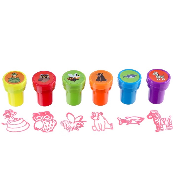 Печать цветная «Весёлая компания», набор 6 шт., МИКС Печать цветная «Весёлая компания», набор 6 шт., МИКС