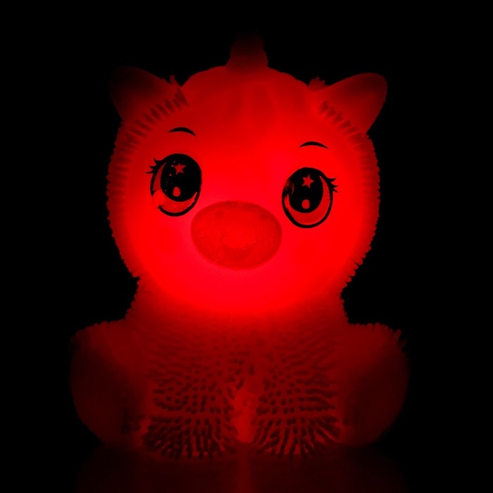 Ёжка &laquo;Единорог&raquo; световой, цвета МИКС