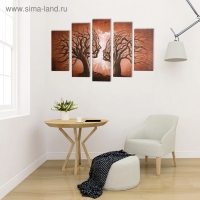 Модульная картина "Он и она" (2-23х52; 2-24х70; 1-24х80) 120х80см Модульная картина "Он и она" (2-23х52; 2-24х70; 1-24х80) 120х80см