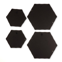 Набор настенных зеркал &laquo;Бамбук&raquo;, зеркальная поверхность 22,7 &times; 20/15 &times; 13,2 см, цвет золотистый