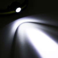 Фонарь налобный аккумуляторный, 15 Вт, 2000 мАч, COB, XPE, 6 режимов, индикатор заряда, USB