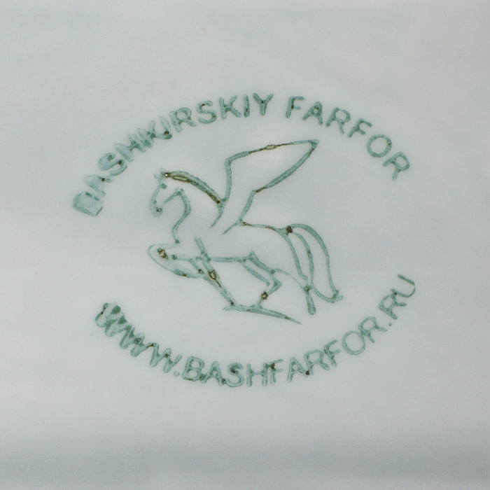 Салфетница фарфоровая &laquo;Акварель&raquo;, цвет светло-серый