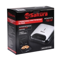 Сэндвичница Sakura SA-7422S, 750 Вт, антипригарное покрытие, 21.5х12.5 см Сэндвичница Sakura SA-7422S, 750 Вт, антипригарное покрытие, 21.5х12.5 см